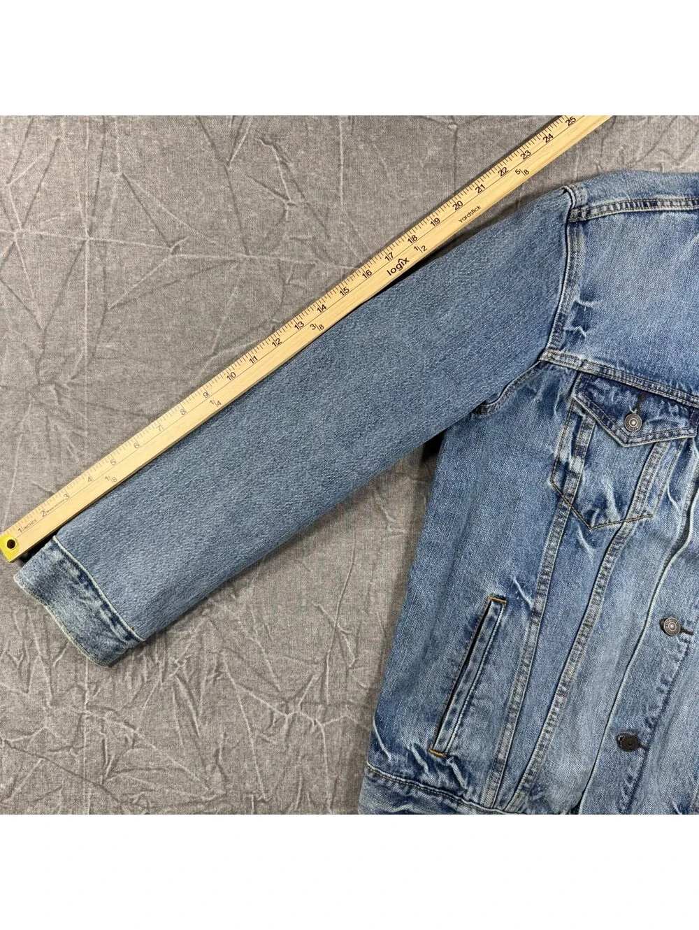 Levis Jean Jacket Button Light Wash 72334 Men's M Blue